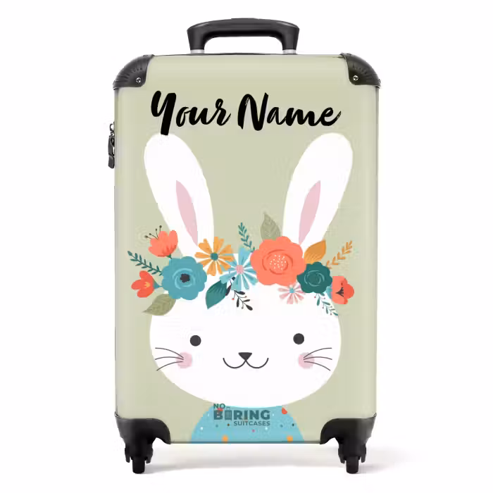 Suitcase with name - Hippie hare