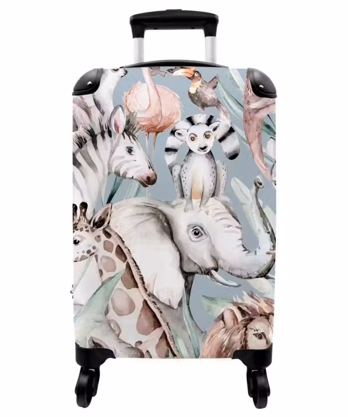 Suitcase - Jungle in Light Colors