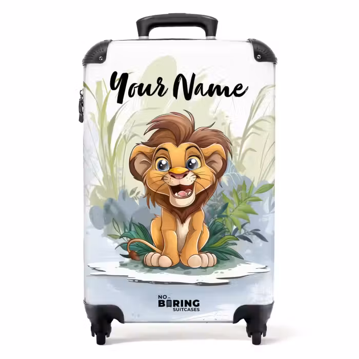 Suitcase with name - Lenny lion