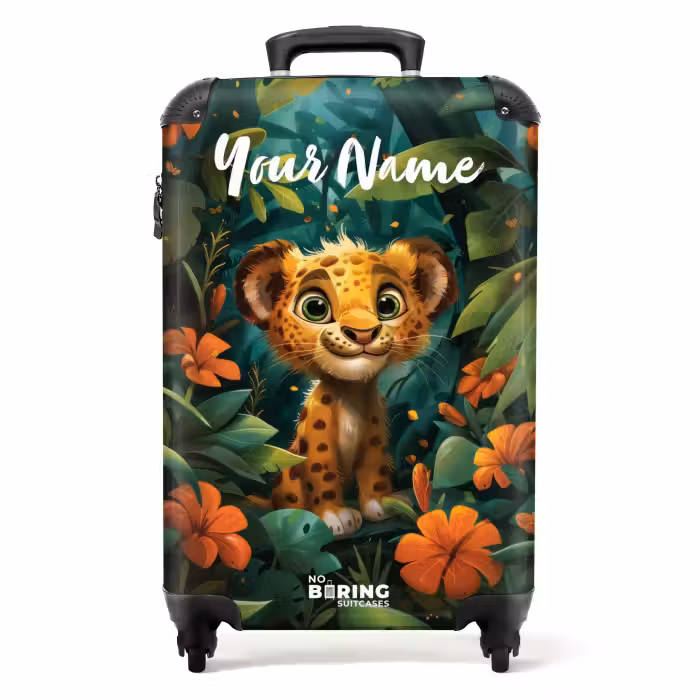Suitcase with name - Liam leopard