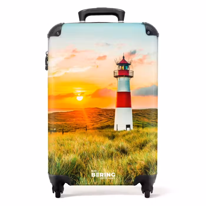 Suitcase - Lighthouse at sunset