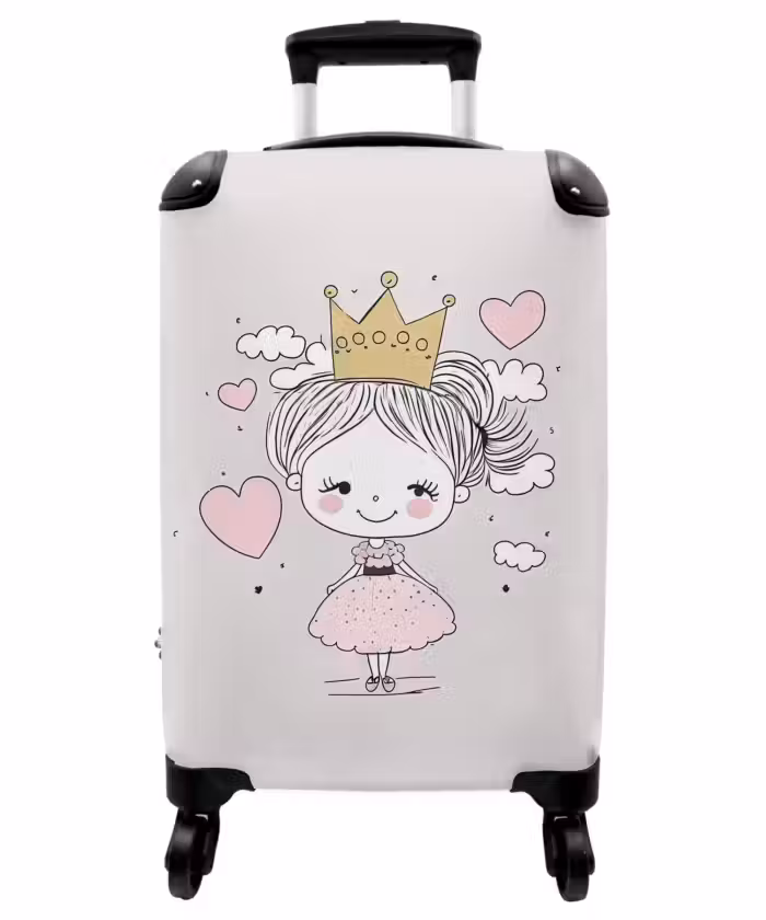 Suitcase - Little princess with hearts