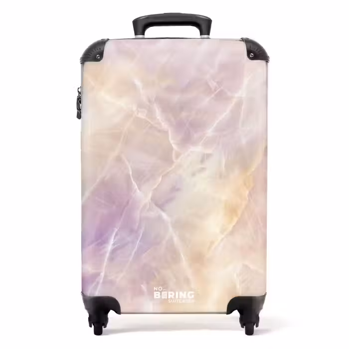 Suitcase - Marble - Ethereal Marble Swirls in Pastel