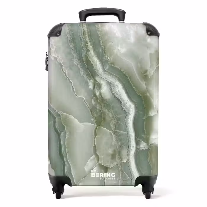 Suitcase - Marble - Green Marble Layers
