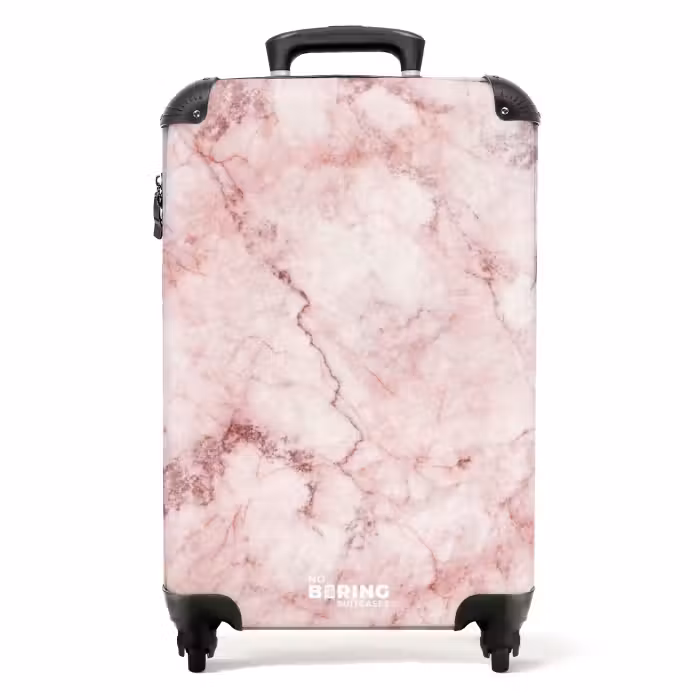 Suitcase - Marble - Rich Pink Marble