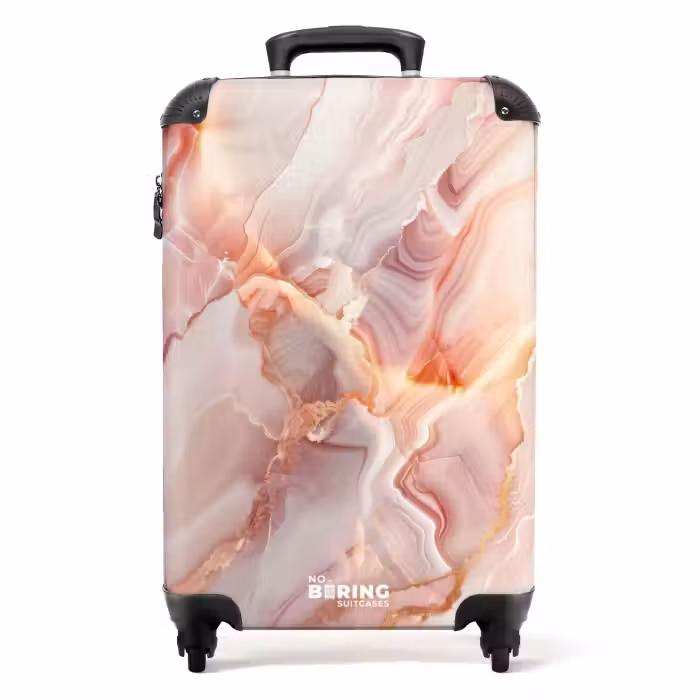 Suitcase - Marble - Sunrise in Pink Marble