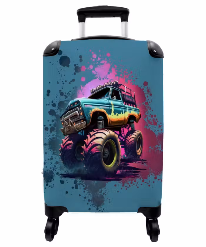 Suitcase - Monster Wheels