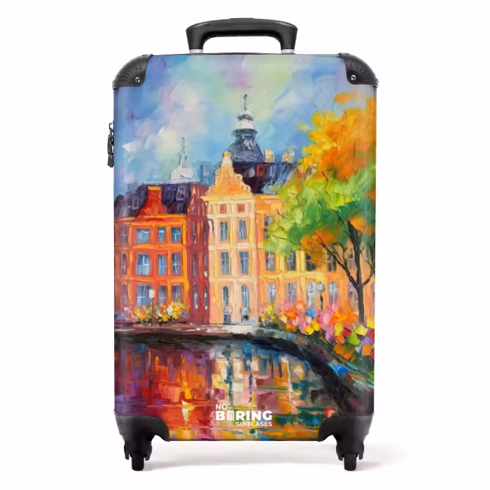 Suitcase - Oil painting - Amsterdam - Art - Colorful