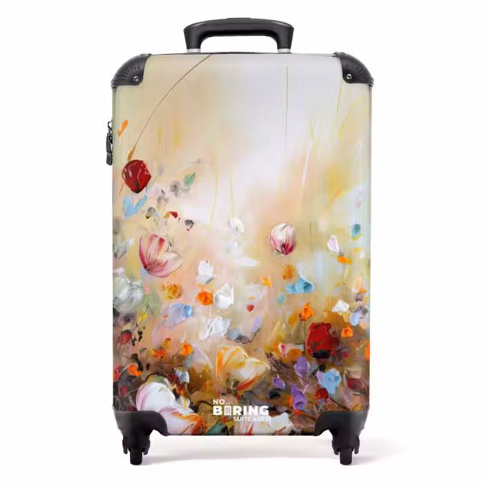 Suitcase - Oil painting - Flowers - Colorful - Nature