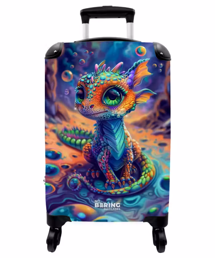 Suitcase - Ornate sapphire dragon