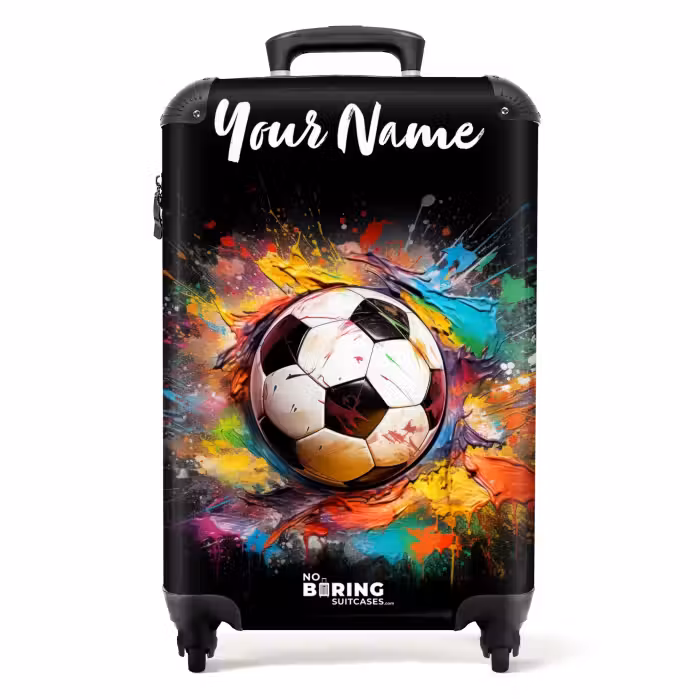 Suitcase with name - Paint blob Football