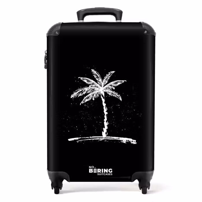 Suitcase - Palm trees - Palm tree on black background