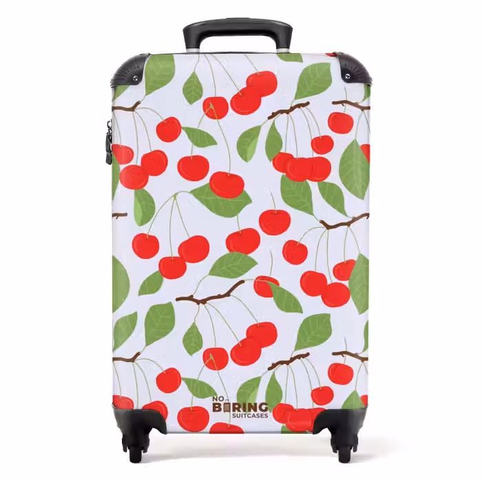 Suitcase - Pastel fruit - cherries