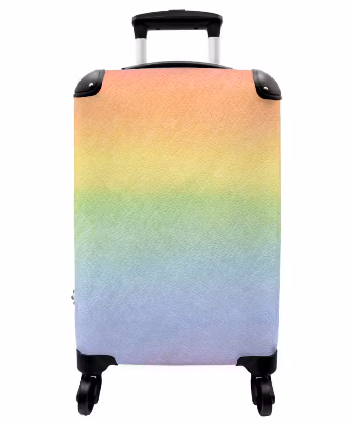Suitcase - Pastel rainbow