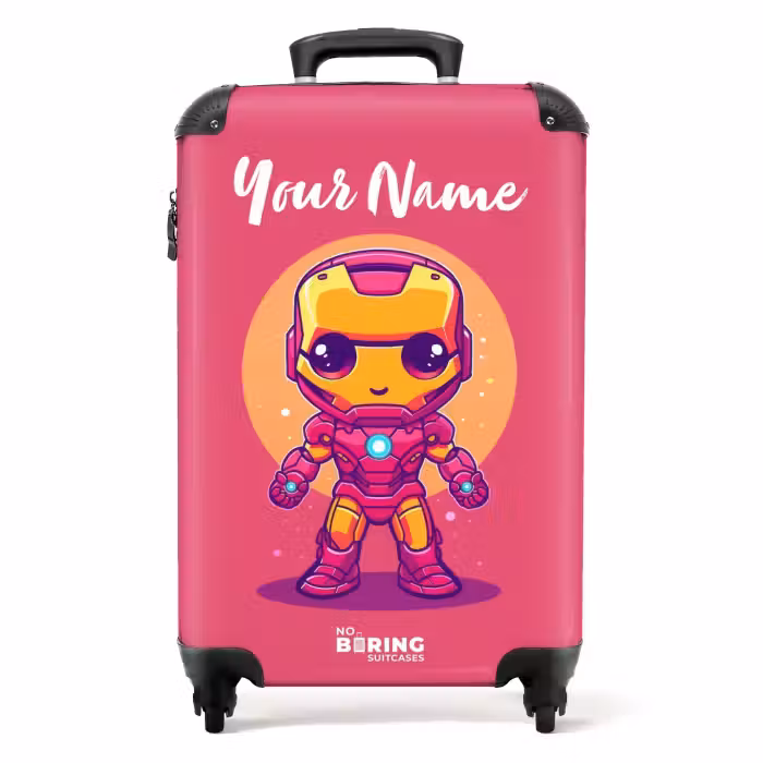 Suitcase with name - Pink ranger