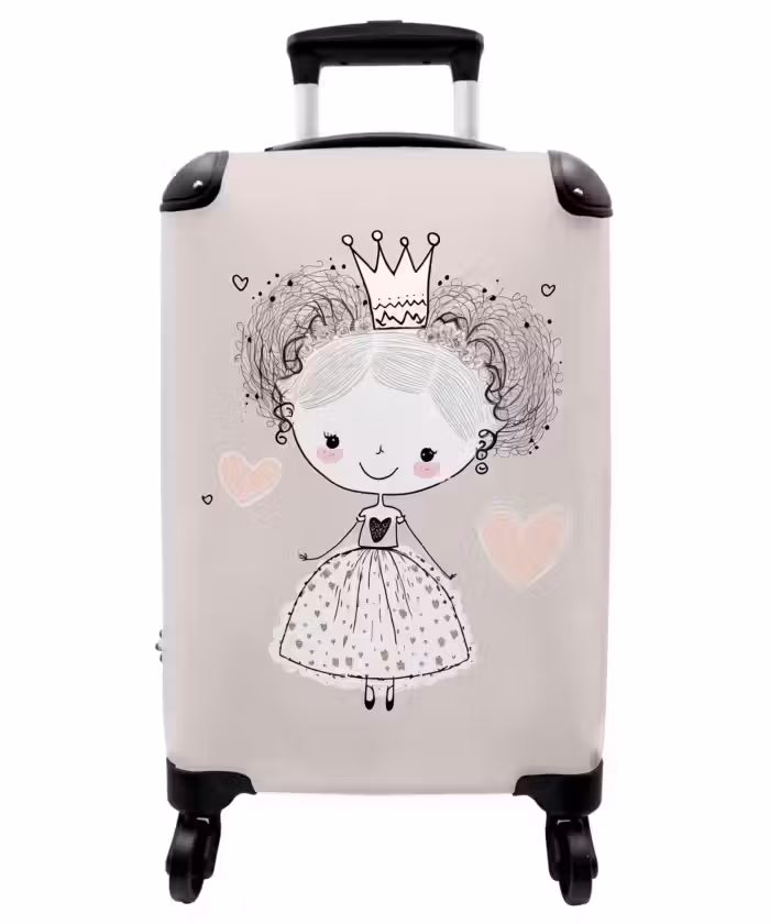 Suitcase - Princess with curls