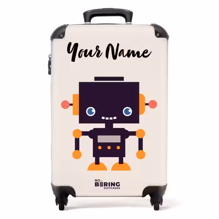 Suitcase with name - Purple pixel