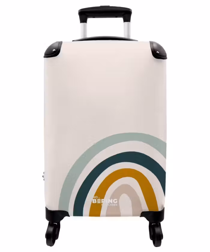 Suitcase - Raw rainbow aqua