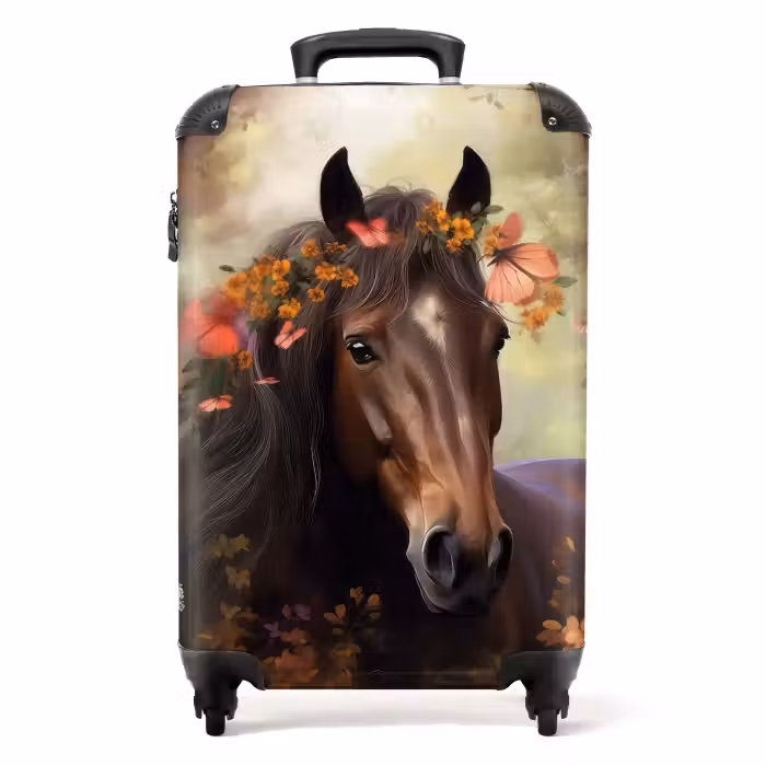 Suitcase - Suitcase - Horse - Animals - Flowers - Forest - Butterfly