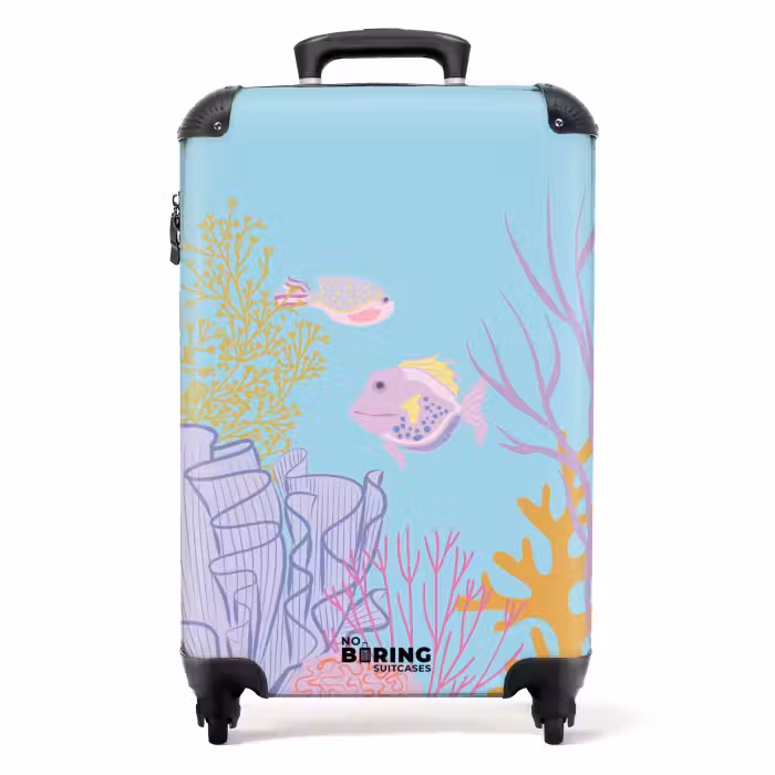 Suitcase - Summer memories - Coral garden in soft colors