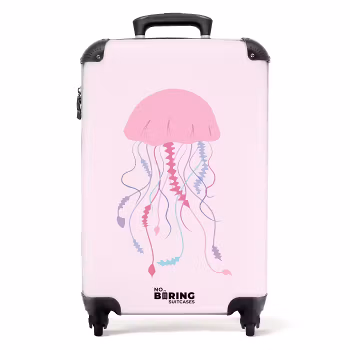 Suitcase - Summer memories - Floating jellyfish in pastel shades
