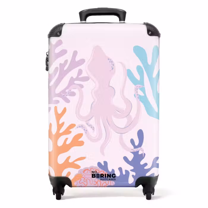 Suitcase - Summer memories - Octopus in colorful coral