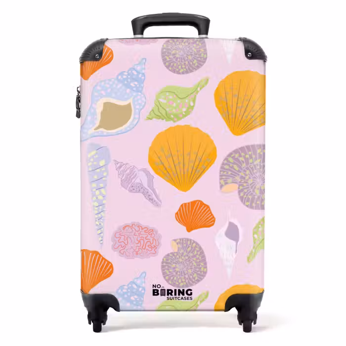 Suitcase - Summer memories - shell pattern