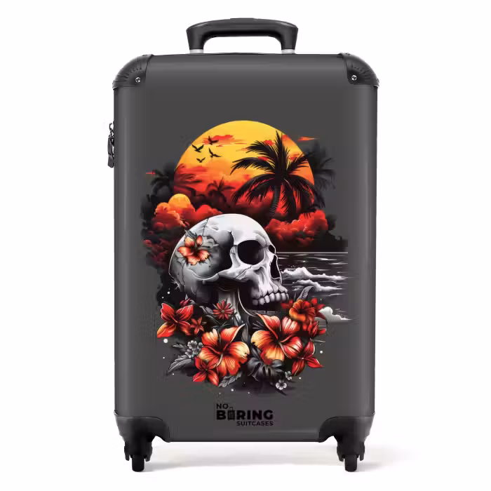 Suitcase - Tattoo style- Sunset of Life and Death