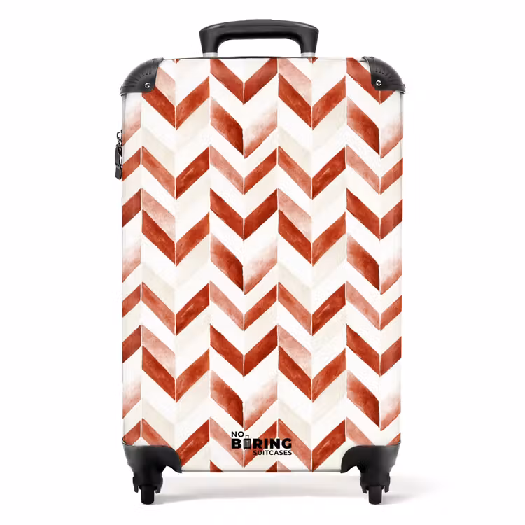 Suitcase - Arrows pattern red — 1