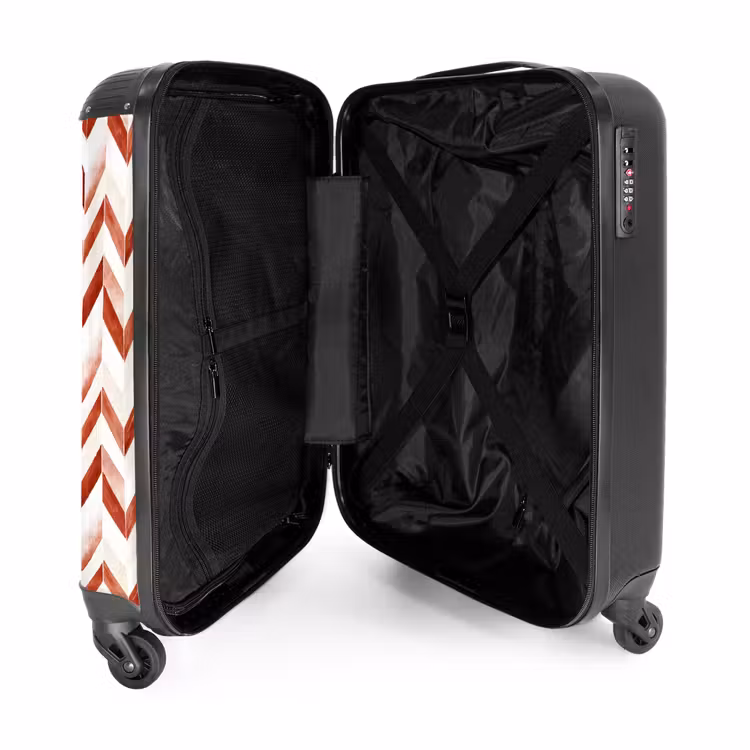 Suitcase - Arrows pattern red — 5