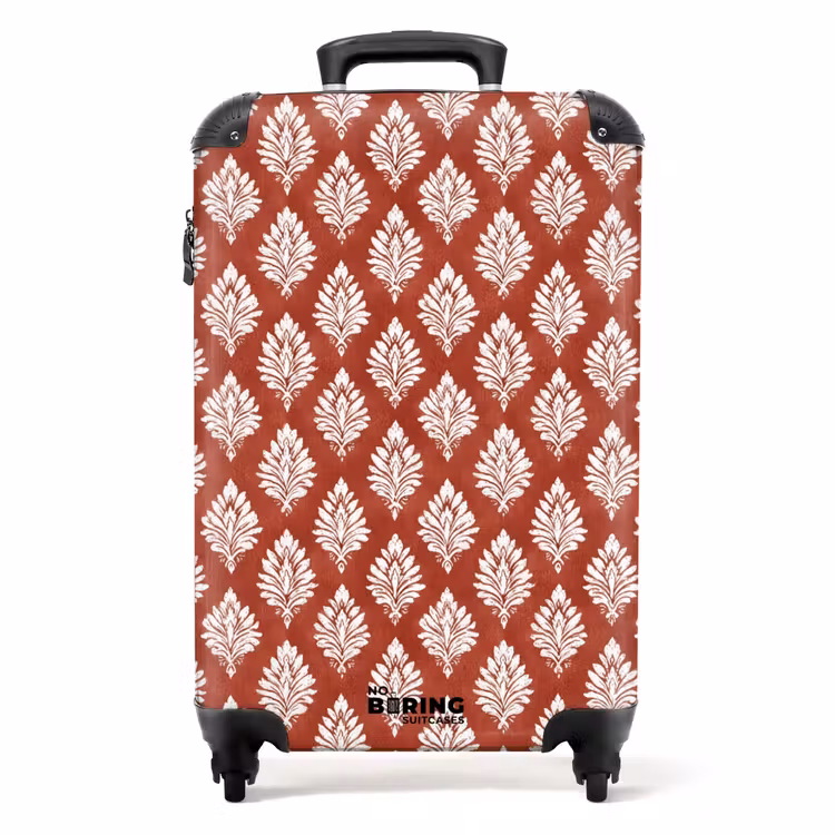 Suitcase - Baroque print red — 1