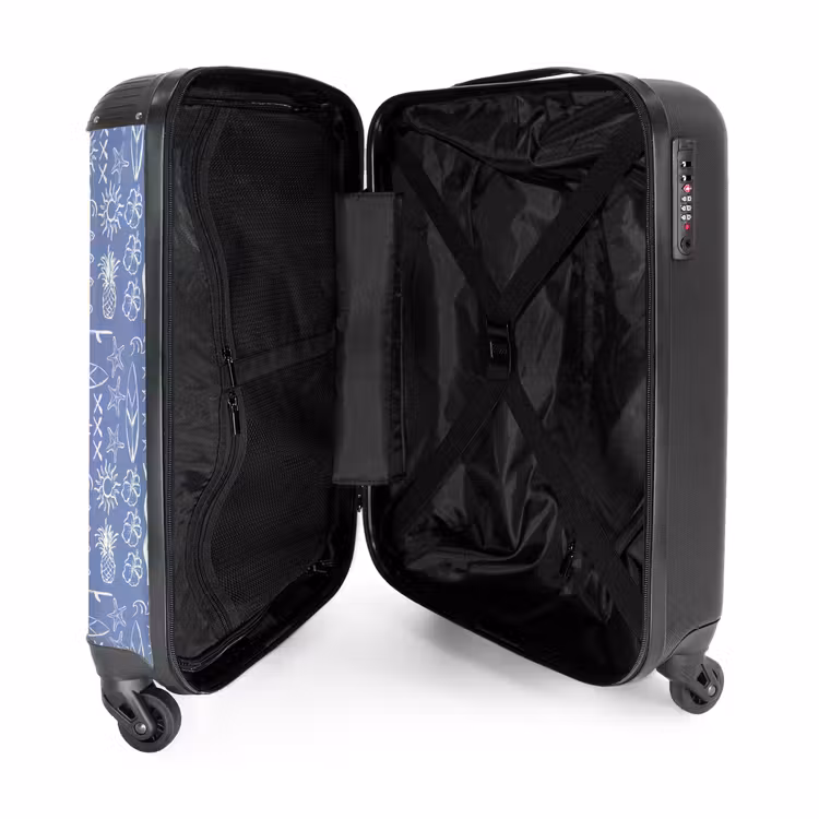 Suitcase - Blue surf pattern — 4