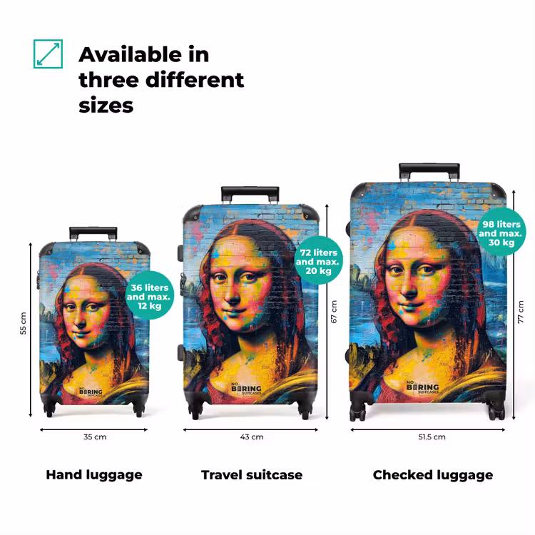 Suitcase - Colorful Mona Lisa in graffiti style — 3