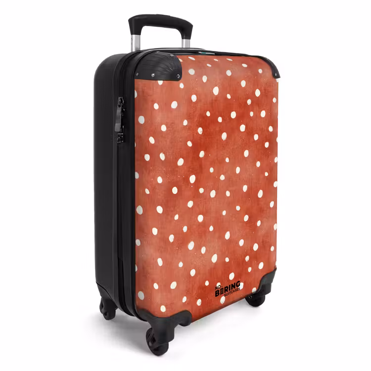 Suitcase - Dots pattern red — 2