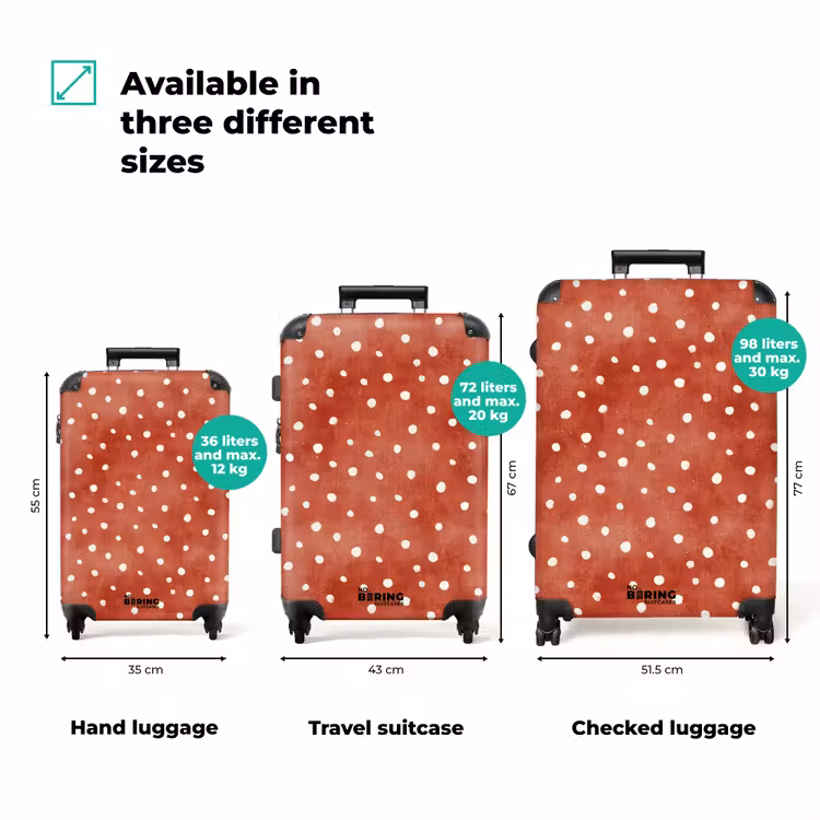 Suitcase - Dots pattern red — 3