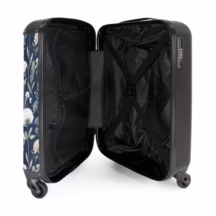 Suitcase - Flower pattern blue — 5