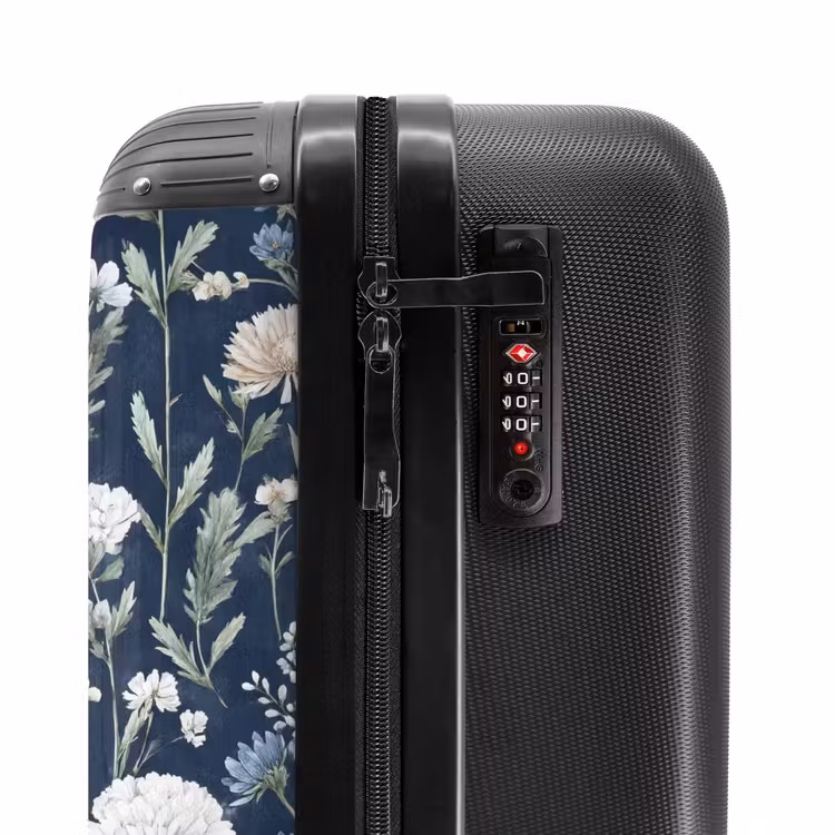 Suitcase - Flower pattern blue — 6