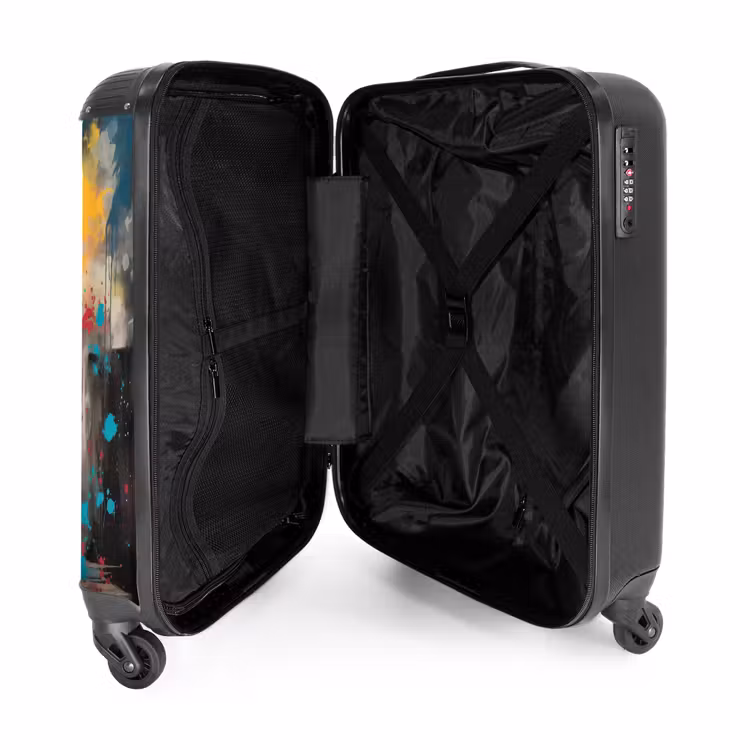 Suitcase - Girl with balloon in graffiti style — 5