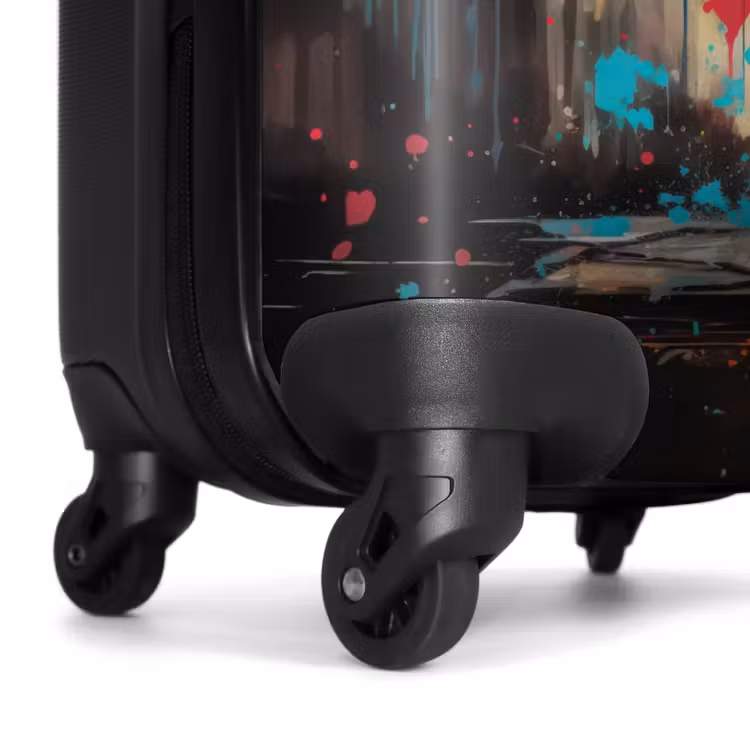 Suitcase - Girl with balloon in graffiti style — 7