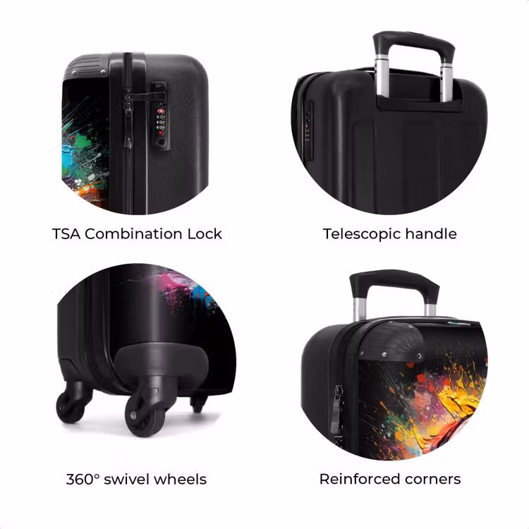 Suitcase - Soccer surrounded by paint blobs — 8