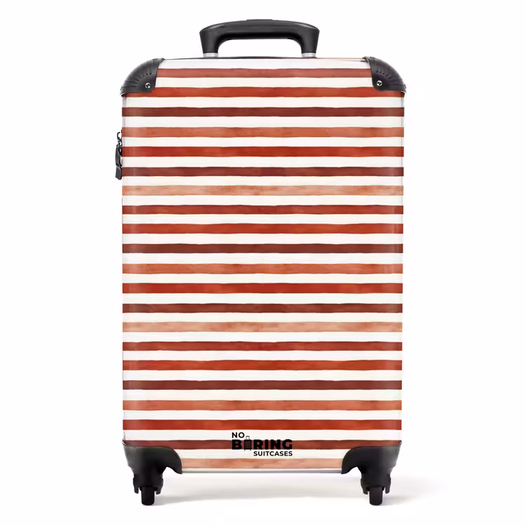 Suitcase - Stripes pattern red — 1