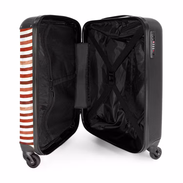 Suitcase - Stripes pattern red — 5