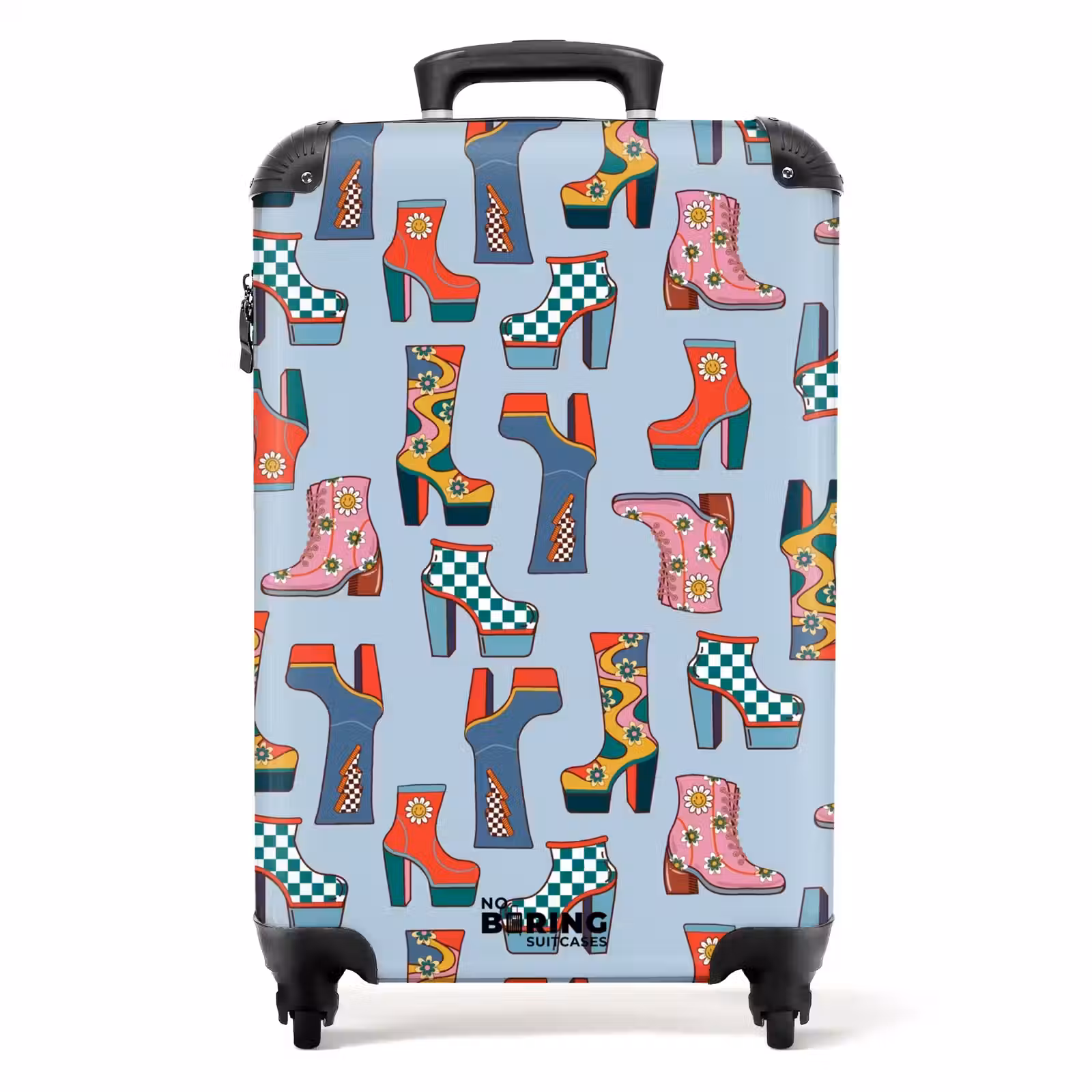 Suitcase - Retro disco 70s boots pattern colorful — 1