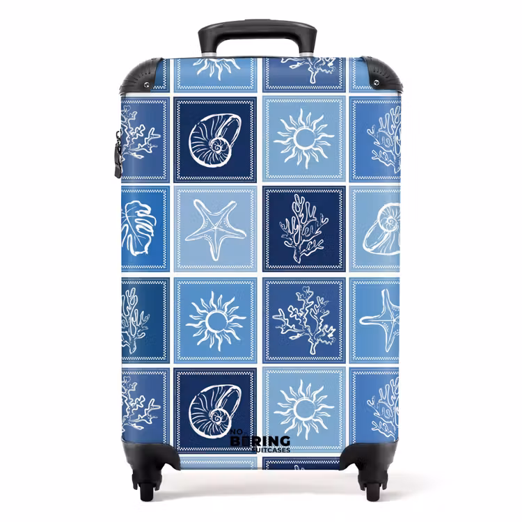 Suitcase - Blue summer print — 1