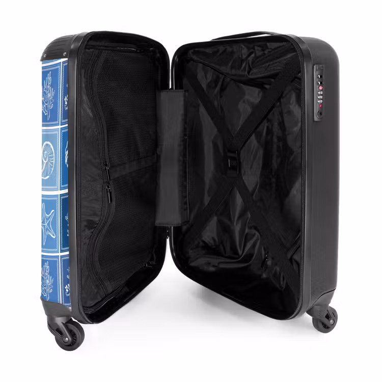 Suitcase - Blue summer print — 4