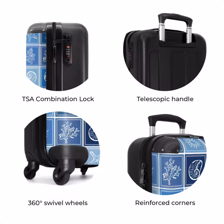 Suitcase - Blue summer print — 7