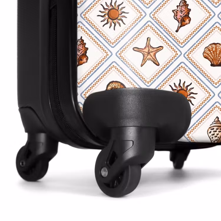 Suitcase - Orange beach print — 6