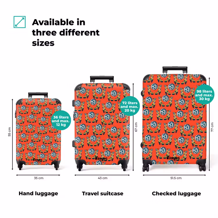 Suitcase - Retro disco boots pattern colorful — 3