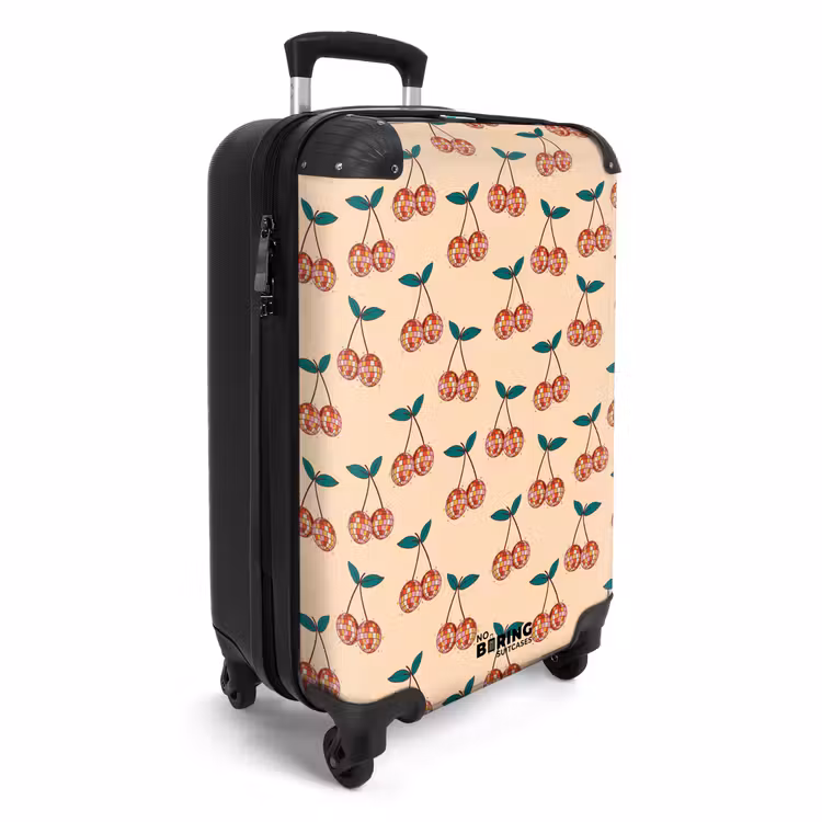 Suitcase - Retro disco cherry pattern colorful — 2