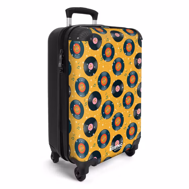 Suitcase - Retro disco plates pattern colorful — 2